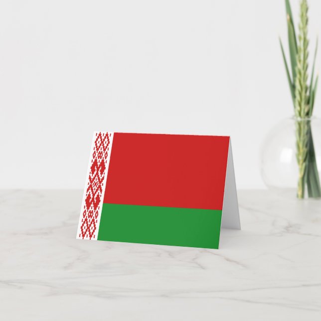 Weißrussland-Flaggennotiz Karte (Vorderseite)
