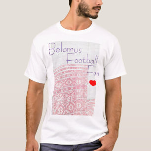 Weißrussland Fußball Fan Volkskunst Muster T-Shirt