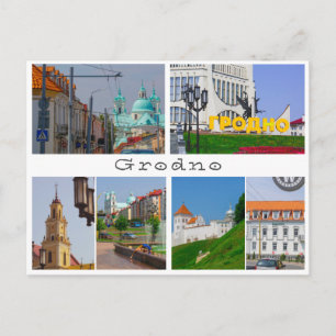Weißrussland Grodno City Street Architektur Postkarte