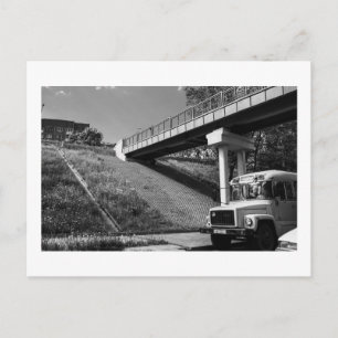 Weißrussland Grodno Old Retro Sowjetbus Postkarte