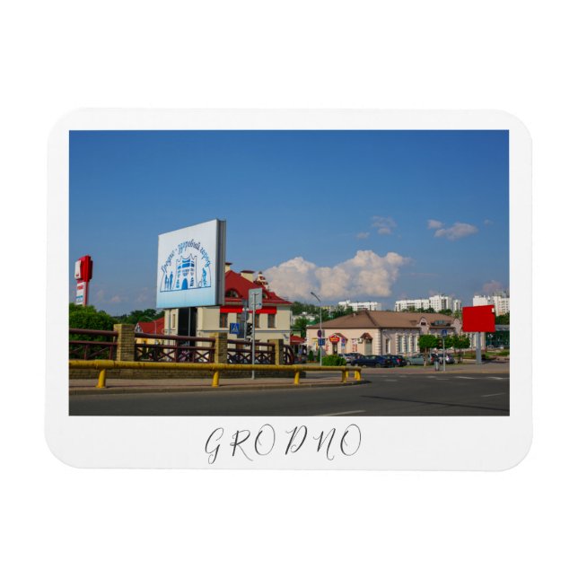 Weißrussland Grodno Stadtarchitektur Magnet (Horizontal)