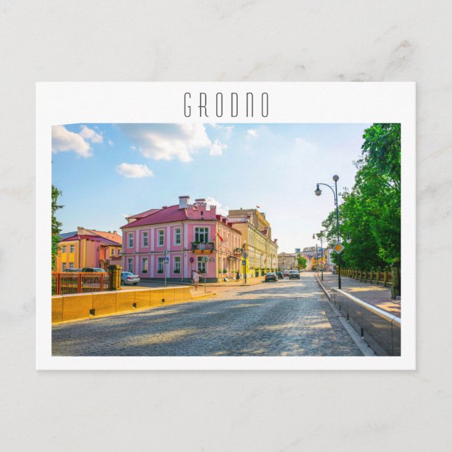 Weißrussland Grodno Stadtarchitektur Postkarte (Vorderseite)