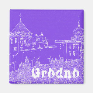Weißrussland Grodno Städtische Architektur Burg Magnet