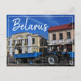 Weißrussland Hrodna Architektur Traktor Postkarte