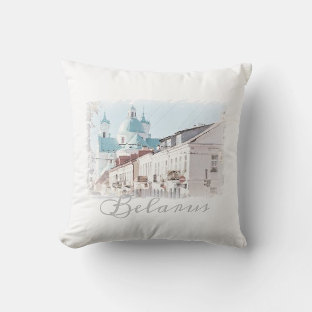 Weißrussland Hrodna Grodno Architecture Throw Pill Kissen (Vorderseite)