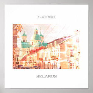 Weißrussland Hrodna Grodno Architektur Poster