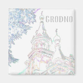 Weißrussland Hrodna Grodno Magnet für stilisierte 