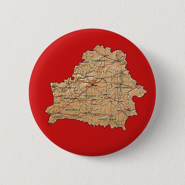 Weißrussland-Karten-Knopf Button (Vorderseite)
