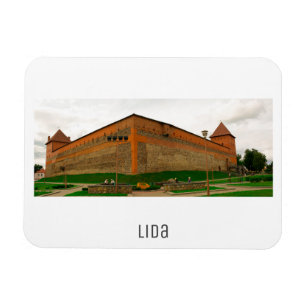 Weißrussland Lida Stadtbild Burg Magnet
