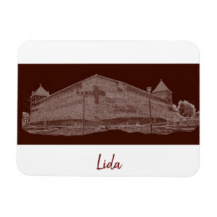 Weißrussland Lida Stadtbild Burg  Magnet