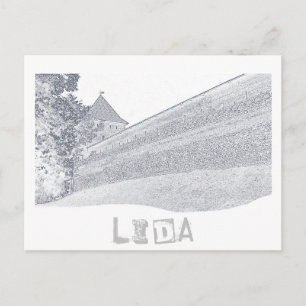 Weißrussland Lida Stadtbild Burg Postkarte