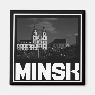 Weißrussland Minsk Architektur Stadtbild Magnet
