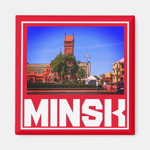 Weißrussland Minsk Architektur Stadtbild Magnet