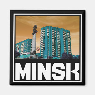Weißrussland Minsk Architektur Stadtbild Magnet