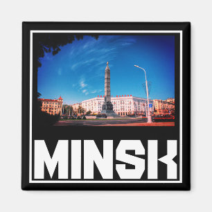 Weißrussland Minsk Architektur Stadtbild Magnet