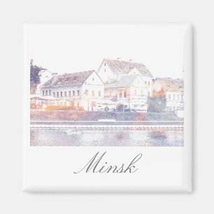 Weißrussland Minsk City Architecture Magnet