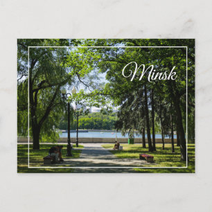 Weißrussland Minsk Park Life Cityscape Postacrd Postkarte