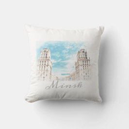 Weißrussland Minsk View Architecture Throw Kissen