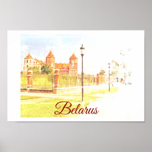 Weißrussland Mir Schloss Architektur Natur Poster