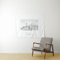 Weißrussland Orsha Architecture City Sketch Tapest