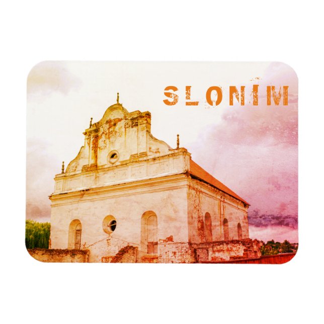 Weißrussland Slonim Große Synagoge-Architektur Magnet (Horizontal)