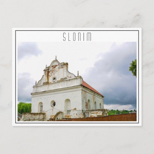 Weißrussland Slonim Große Synagoge-Architektur Postkarte (Vorderseite)