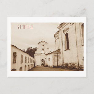 Weißrussland-Slonim-katholische Kirchenarchitektur Postkarte