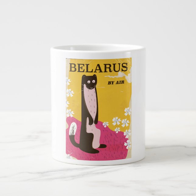 Weißrussland Vintage Reiseplakat Jumbo-Tasse (Vorderseite)