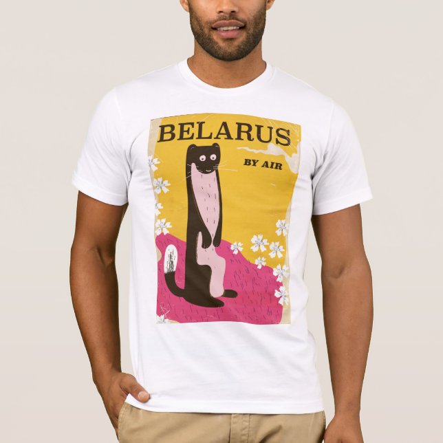 Weißrussland Vintage Reiseplakat T-Shirt (Vorderseite)