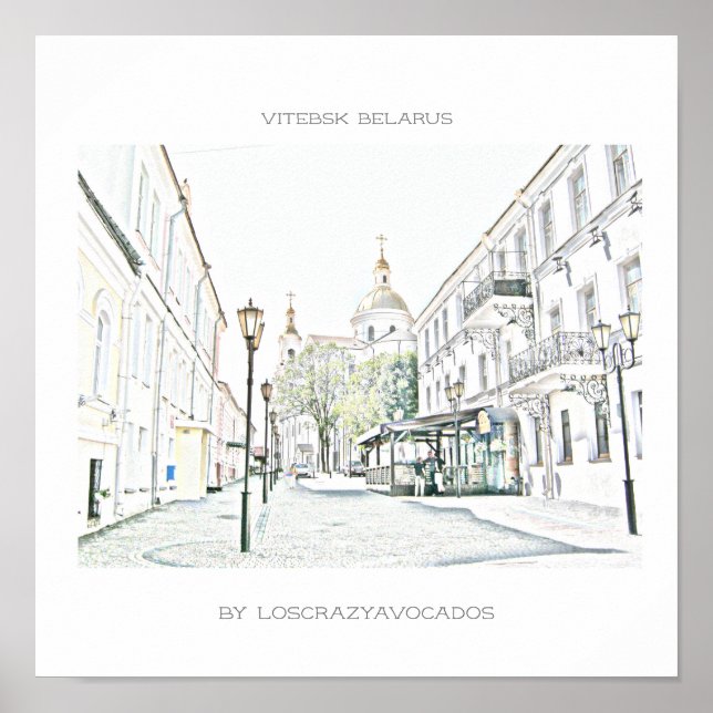 Weißrussland Vitebsk Architektur Stadtplakat Poster (Vorne)