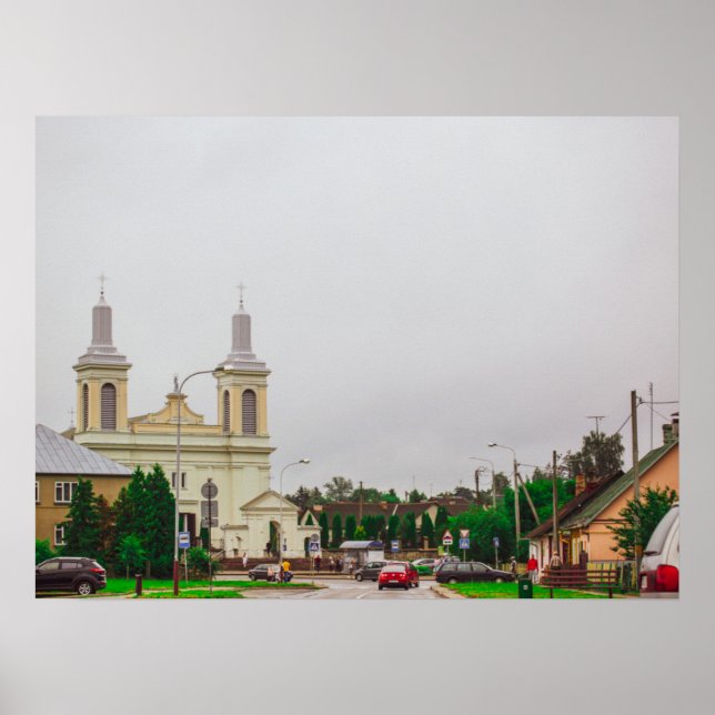 Weißrussland Volkovysk Stadt Architektur Poster (Vorne)
