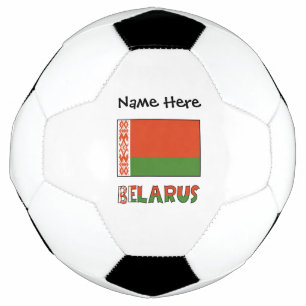 Weißrussland Weißrussische Flagge Personalisiert  Fußball
