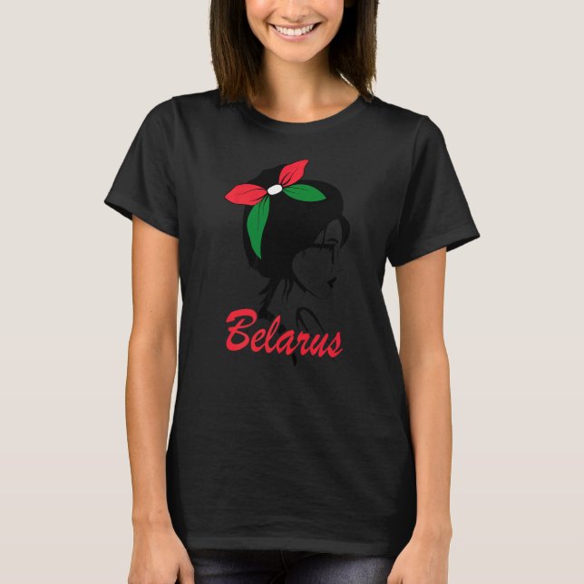 Weißrusslandfrauen Weißrussische Flagge T-Shirt (Vorderseite)