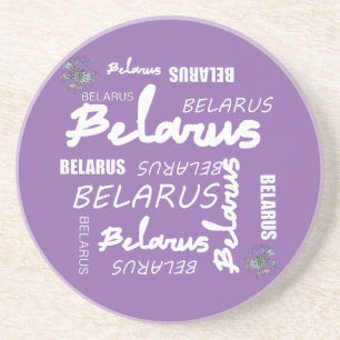 Weißrusslandische Blume Getränkeuntersetzer