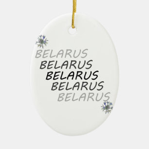 Weißrusslandische Blume Keramik Ornament