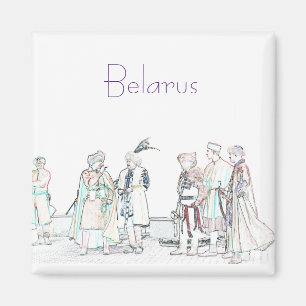 Weißrusslands altes Outfit Sketch Magnet