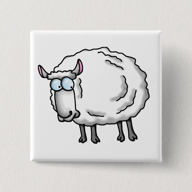 Weißschaf Button (Vorderseite)
