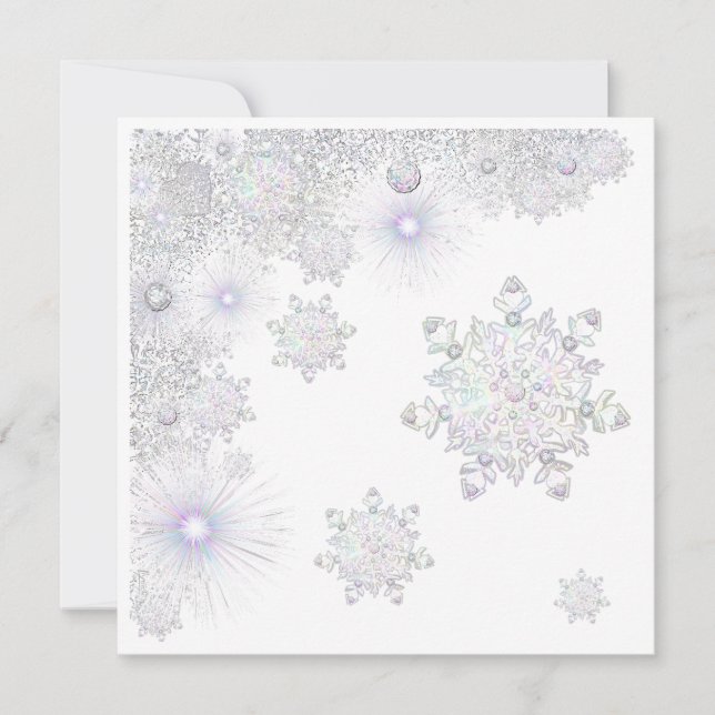 Weißschneeflocke Karte (Vorderseite)