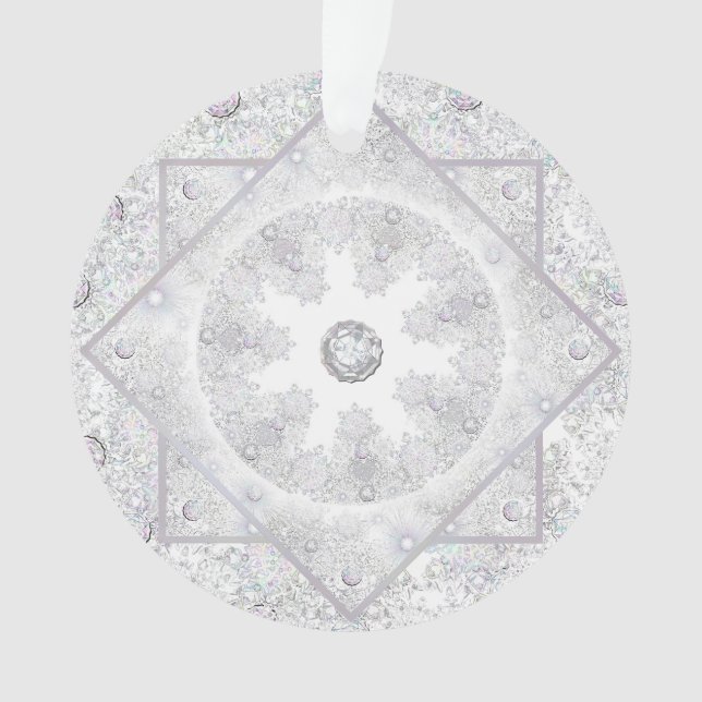 Weißschneeflocke Ornament (Vorderseite)