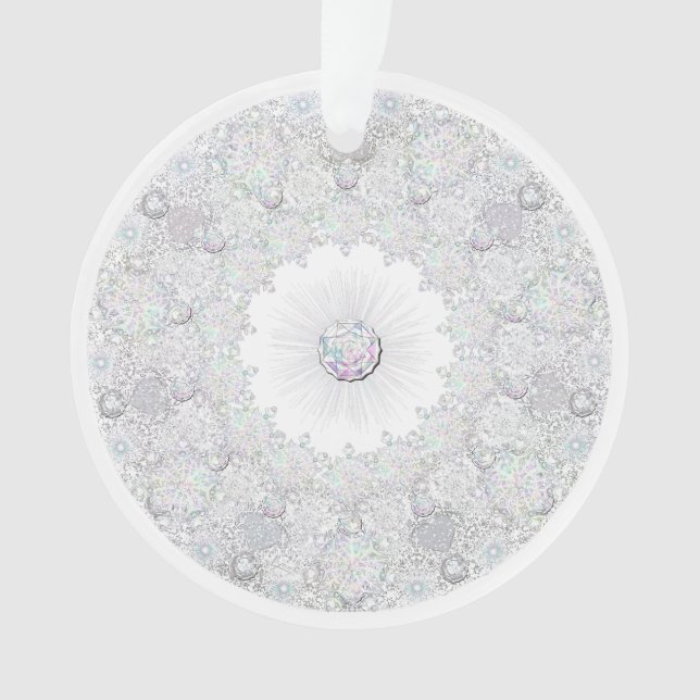 Weißschneeflocke Ornament (Vorderseite)