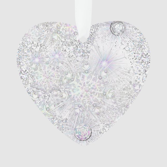 Weißschneeflocke Ornament (Vorderseite)