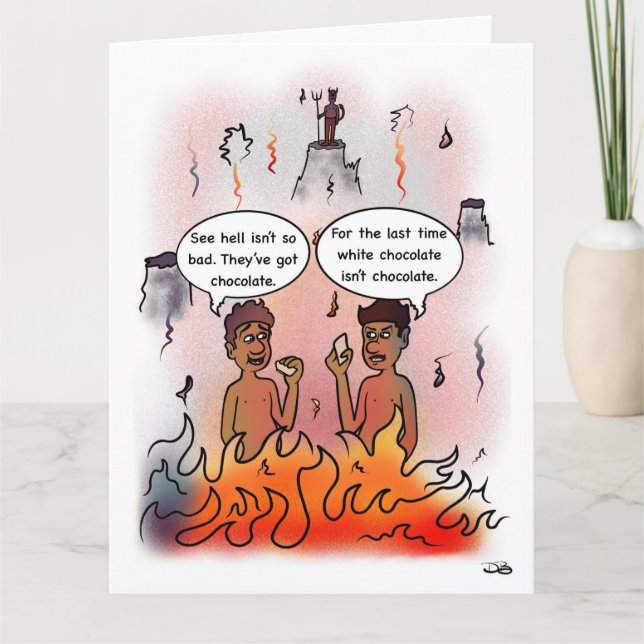 Weißschokolade Karte (Vorderseite)