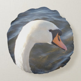 Weißschwan Rundkissen Rundes Kissen