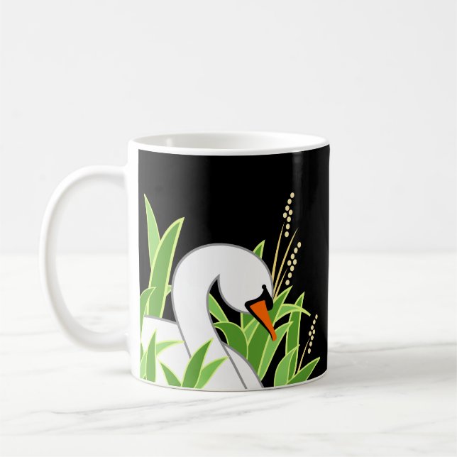 Weißschwan unter den Schilden Kaffeetasse (Links)