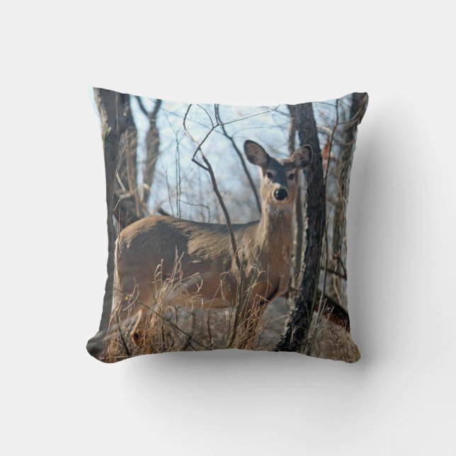 Weißschwanzhirsche Kissen (Vorderseite)