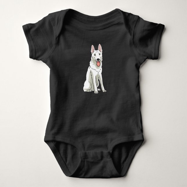 Weißschweizer Hirte Baby Strampler (Vorderseite)