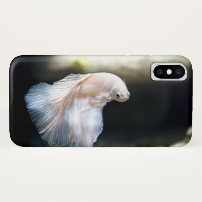 Weißsiamischer Kampffisch Case-Mate iPhone Hülle (Rückseite (Horizontal))