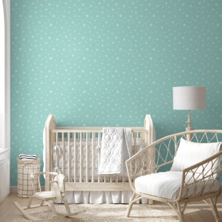 Weißstäbe in Aquamarine Tapete