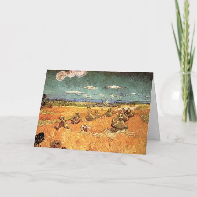 Weißstapel mit Sensenmann von Vincent van Gogh Karte (Vorderseite)