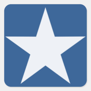 Weißstar Quadratischer Aufkleber